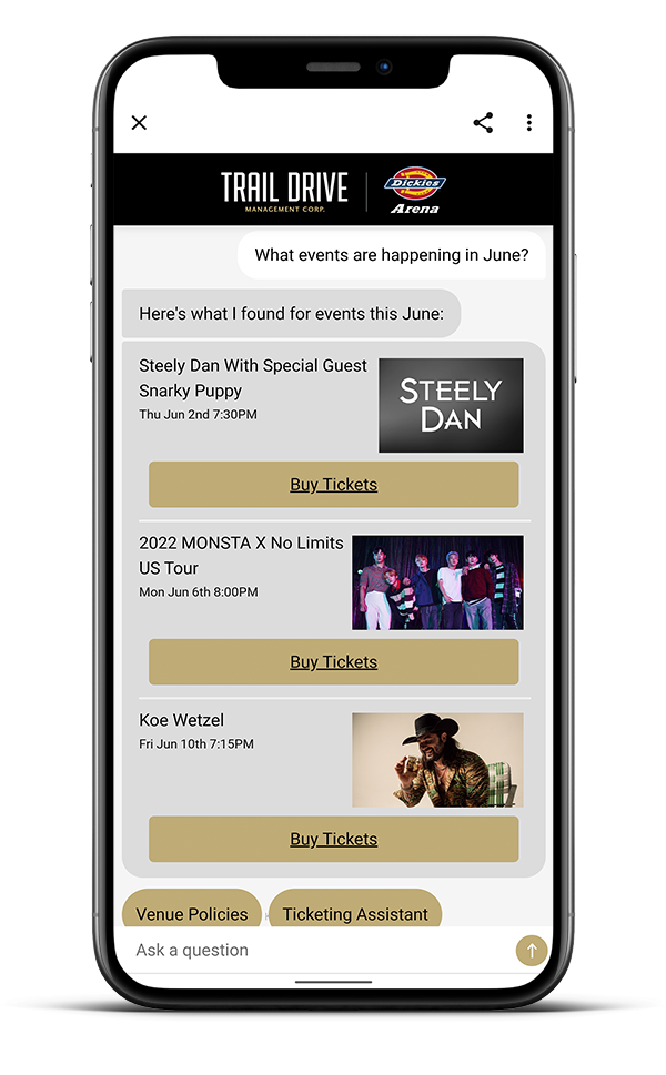 Dickies Event List - Screenshot