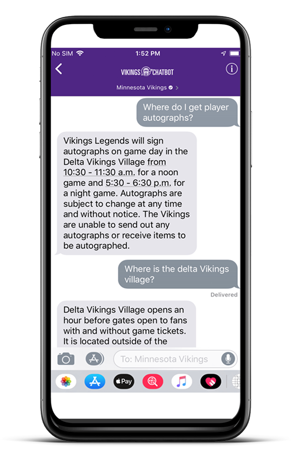 Minnesota Vikings Virtual Assistant AI