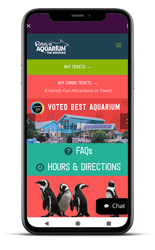 Ripley's Aquarium dynamic artificially intelligent virtual assistant for visitors working