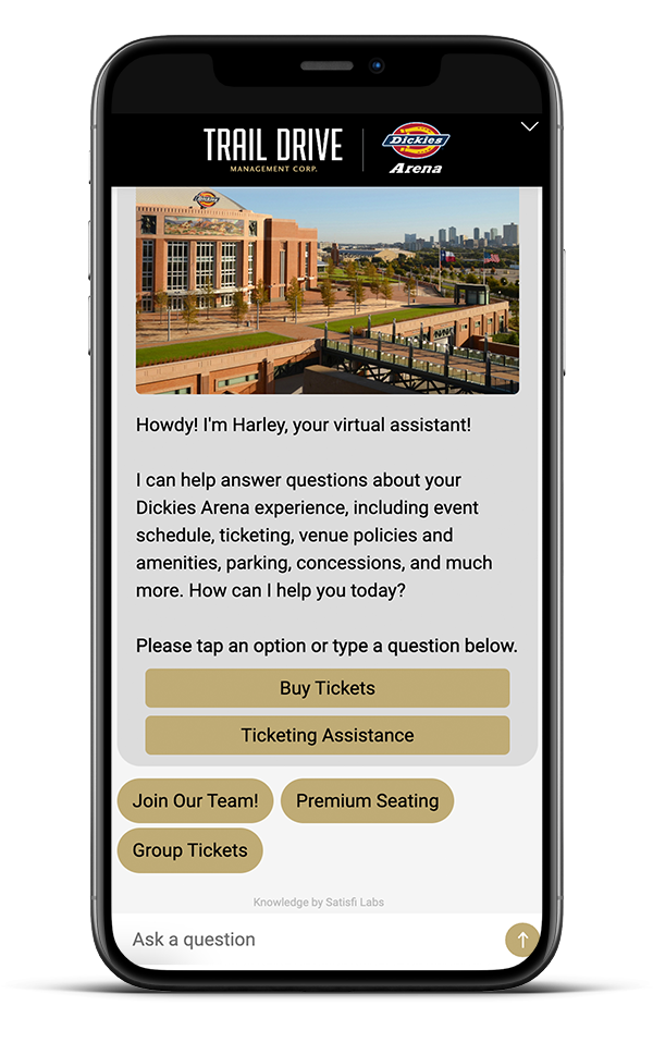 Dickies Arena AI Assistant<br />
